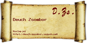 Deuch Zsombor névjegykártya